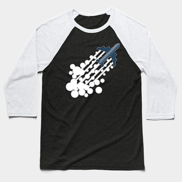 Chemtrails with plane design Baseball T-Shirt by Avion